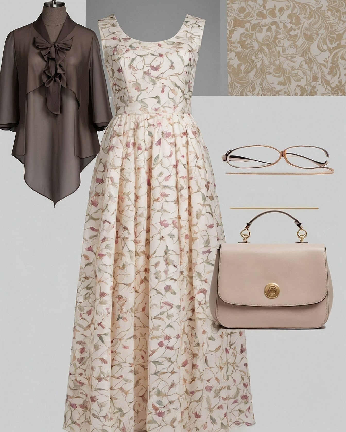 What makes this floral midi dress so appealing?