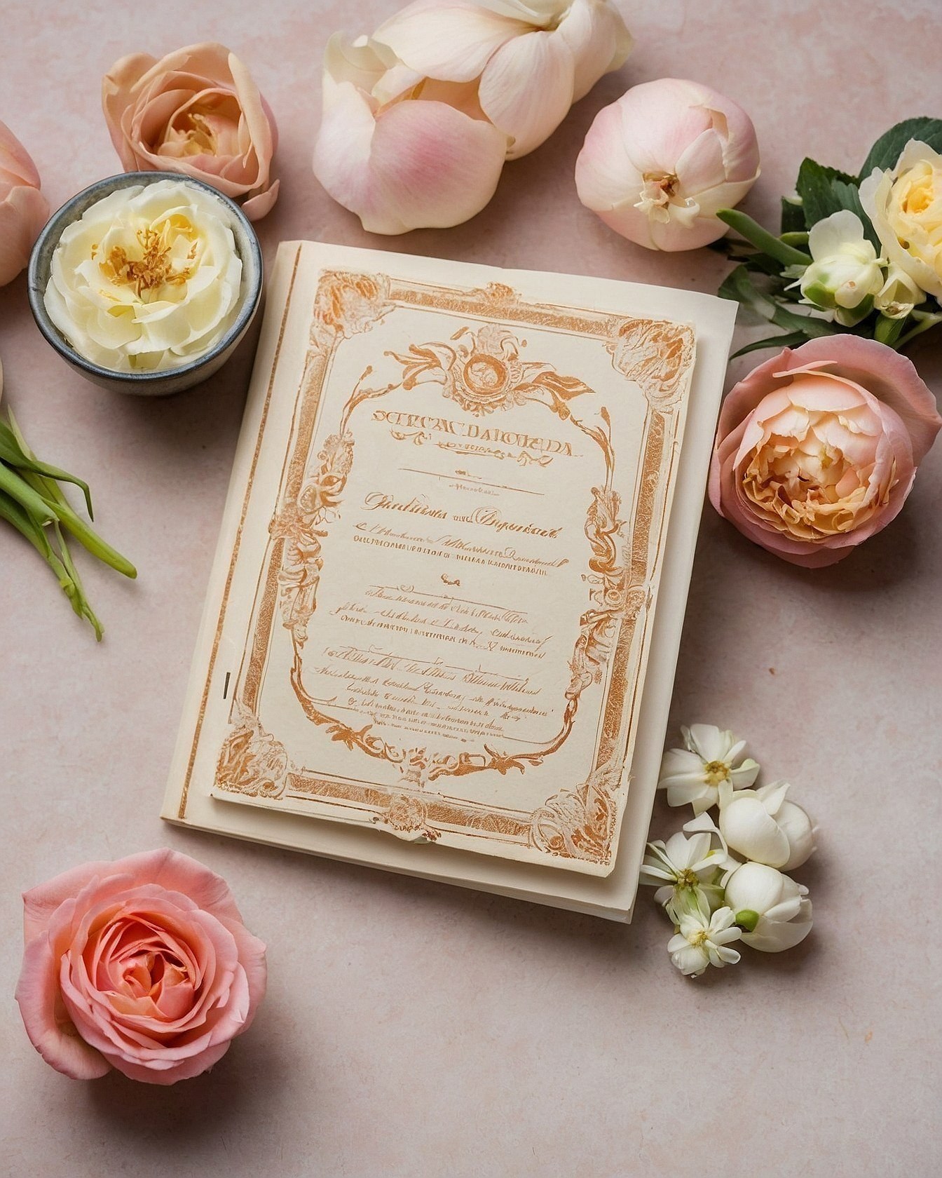 What makes this delicate floral arrangement unique?
