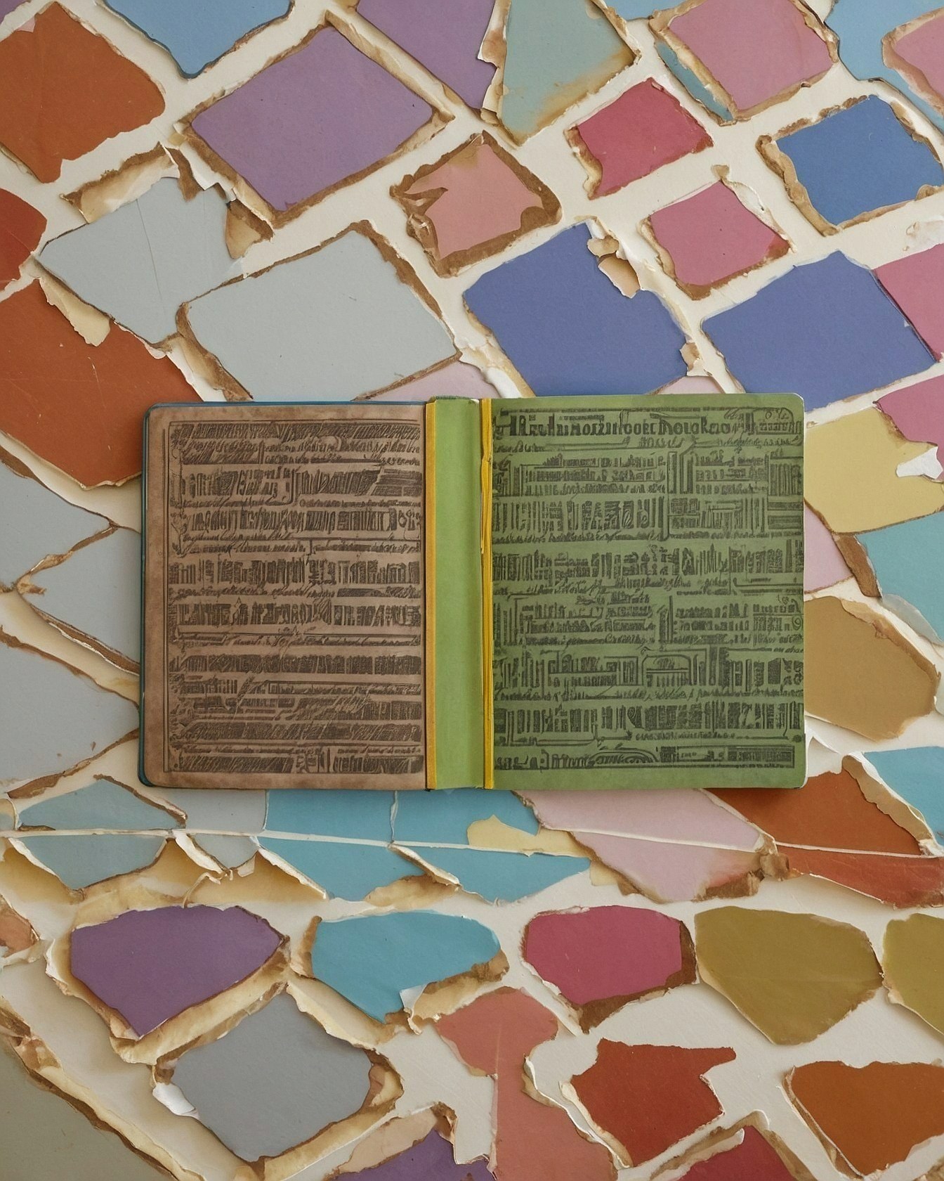 What makes this open book's interior so captivating?