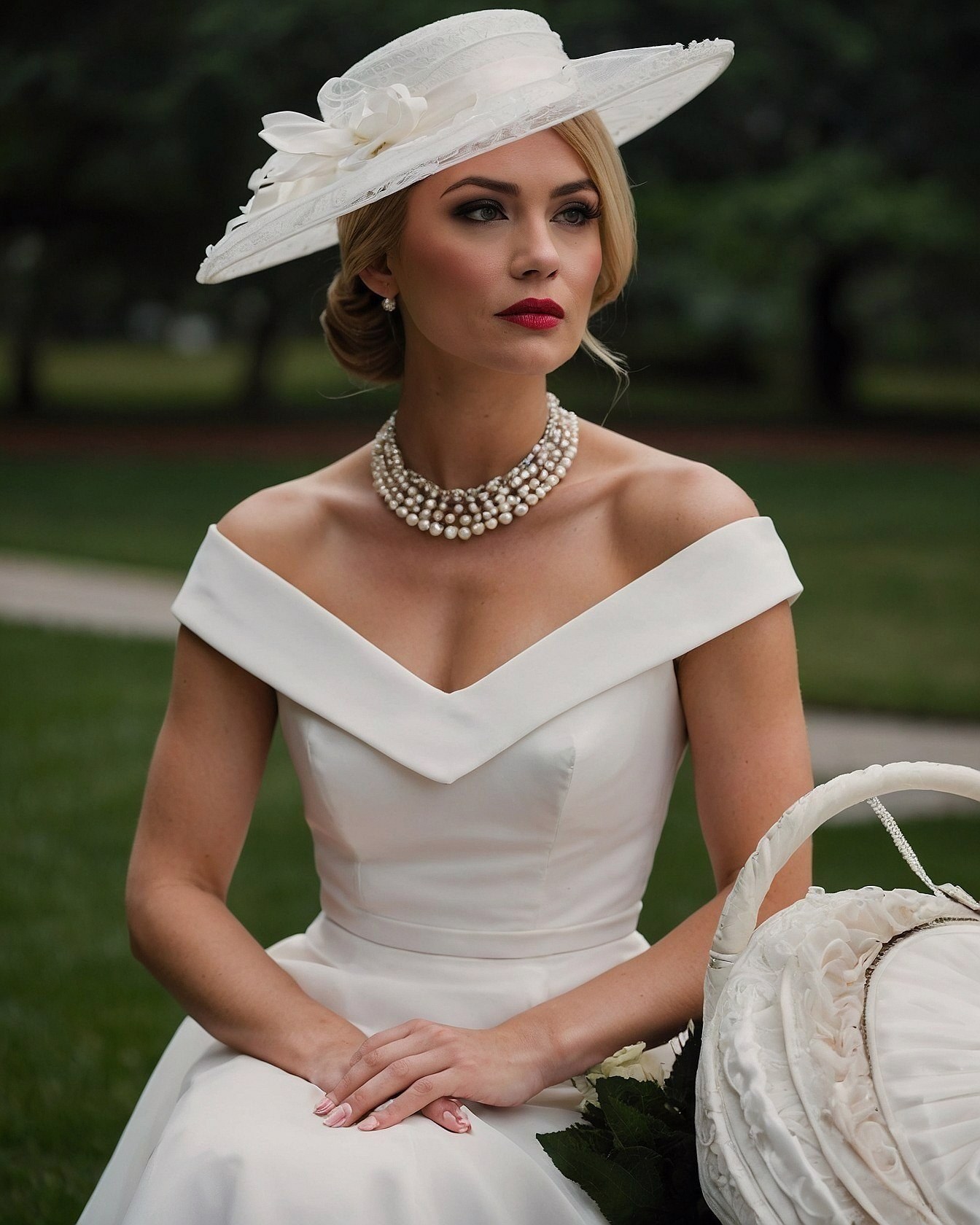A Vision in White: Regal Garden Attire