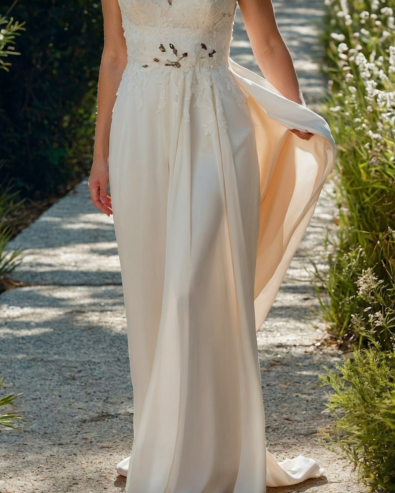 Strapless Bodice with Embellished Waist Detail