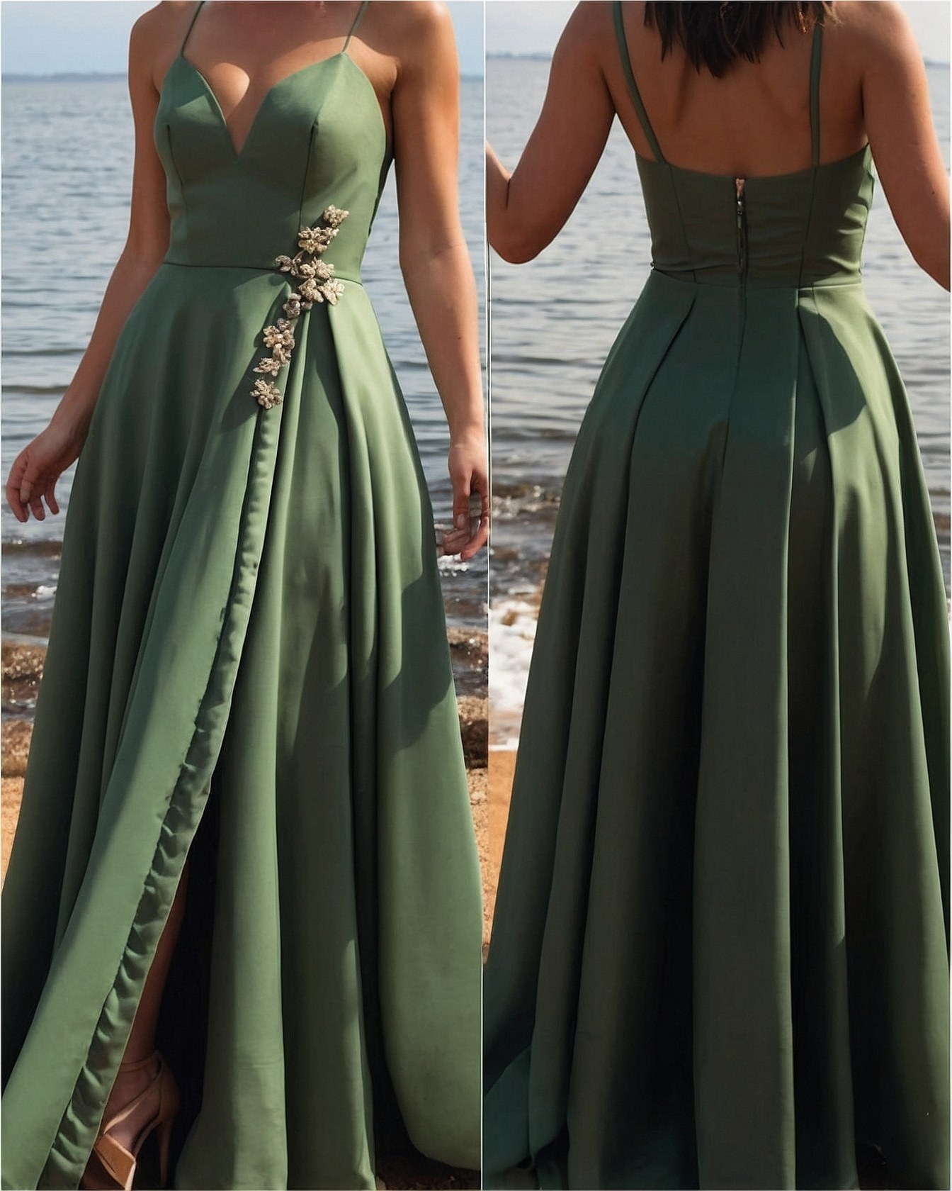 What defines this dress's natural elegance?