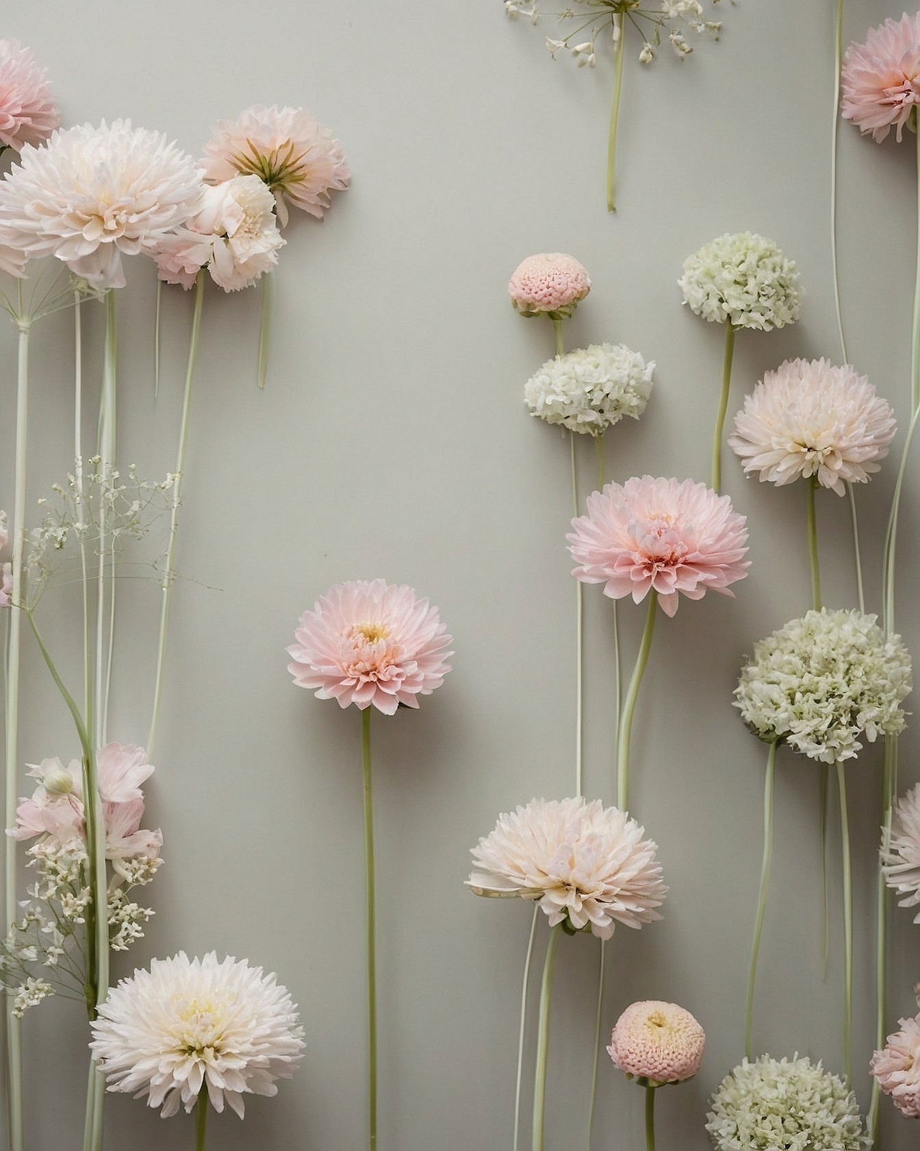 Delicate Bloom Arrangement on a Neutral Backdrop