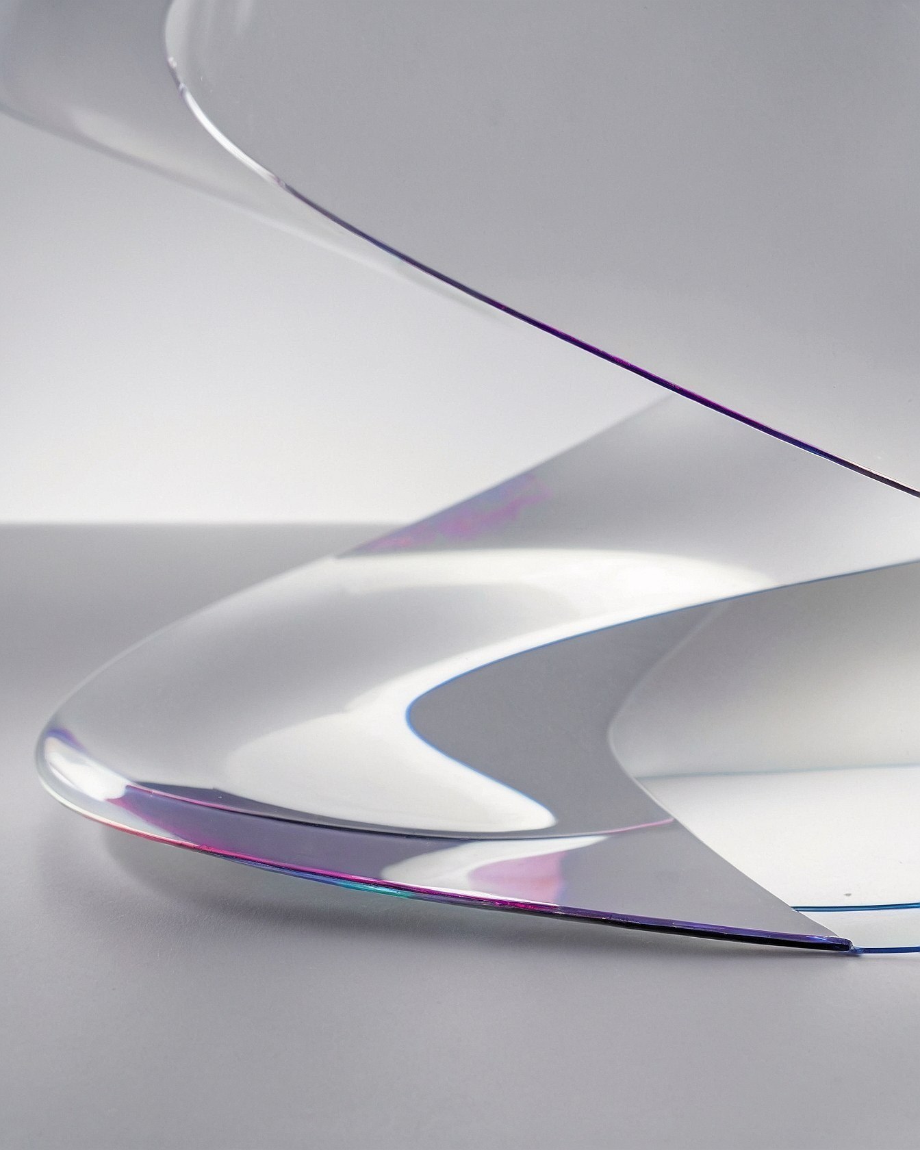 Sculptural Acrylic with Subtle Iridescent Edges