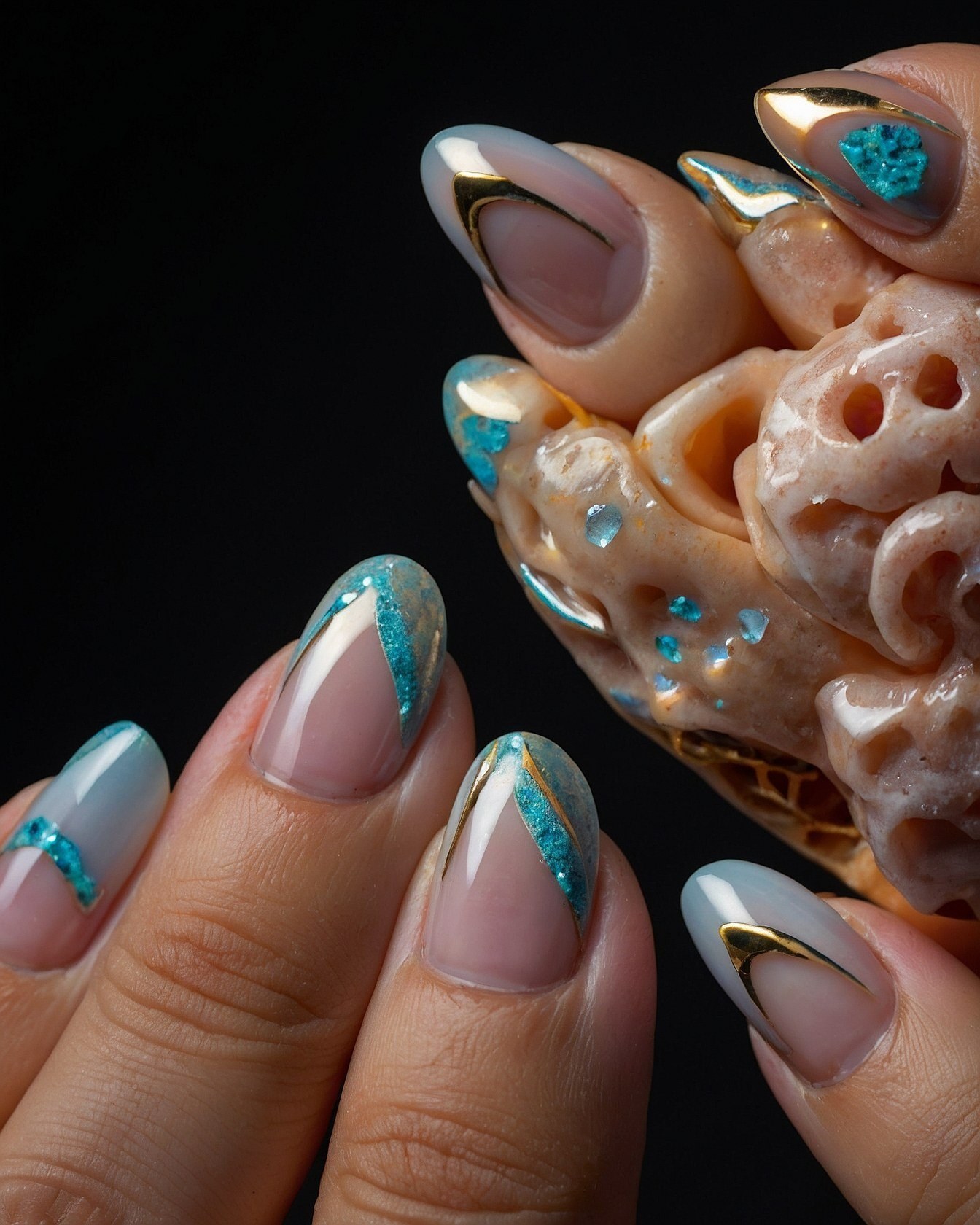 What sets these abstract french tips apart?