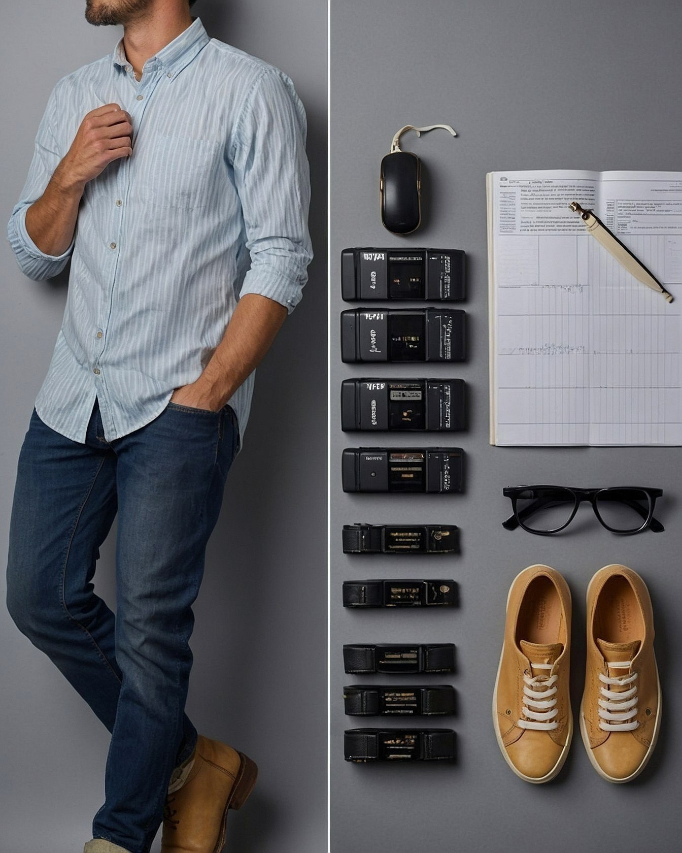 How does the casual outfit stay sharp?