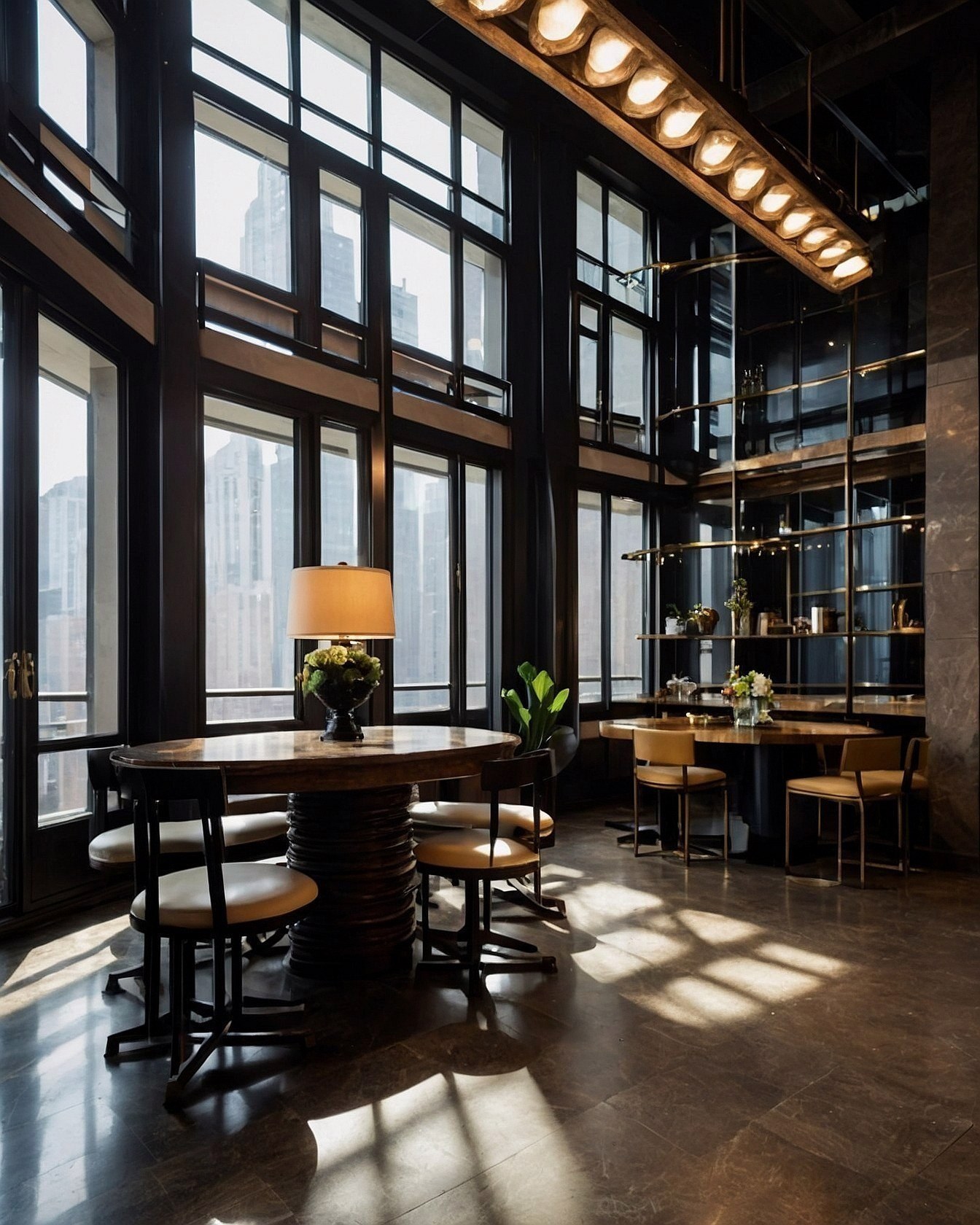 How does the natural light transform the space?