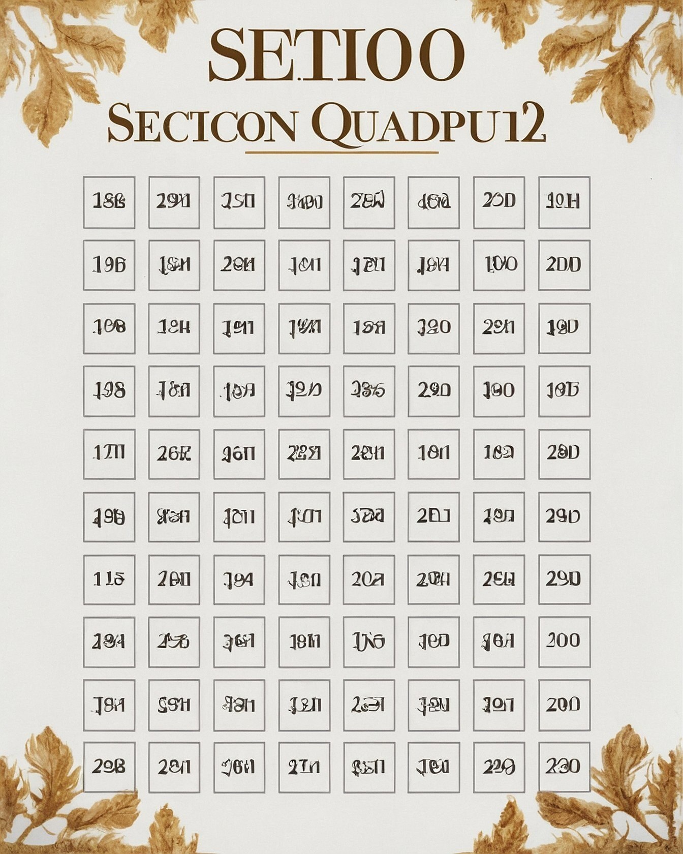 A Grid of Values with Botanical Accents