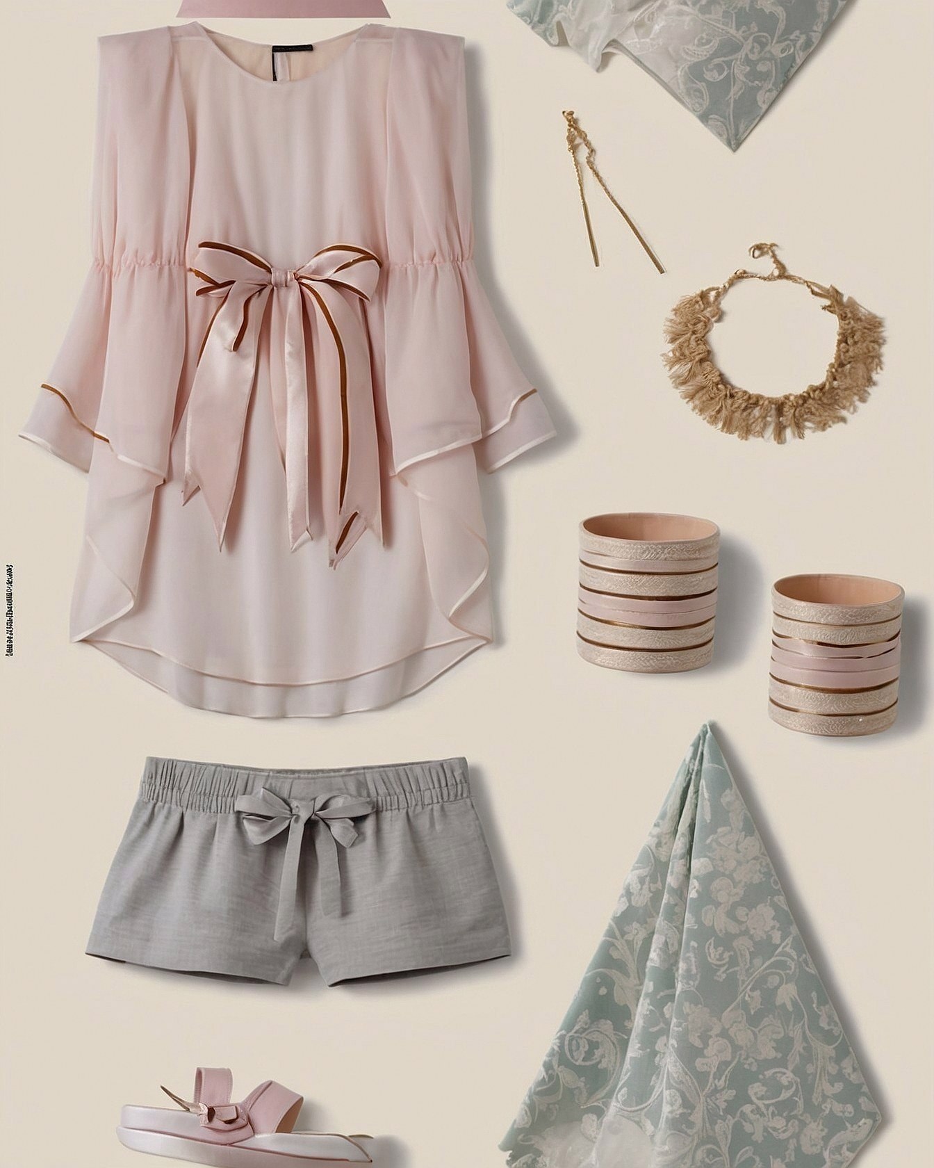 Pairing Flowy Pastel Tunics With Relaxed Shorts