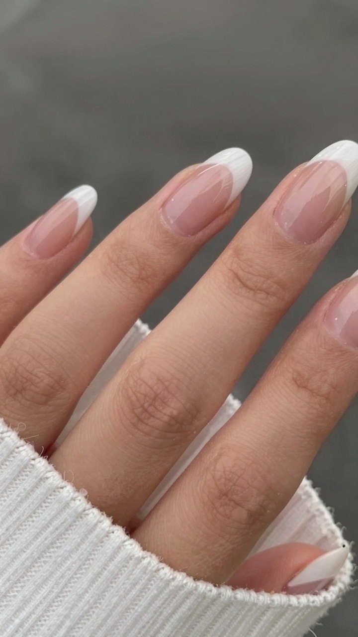 Why Milky White French Manicure Almond Nails Work So Well