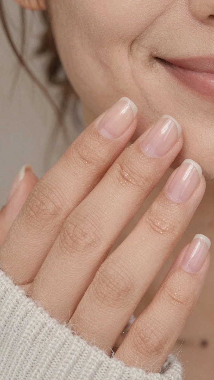 Pairing Neutral Pink Bases with Ultra-Thin White Tips