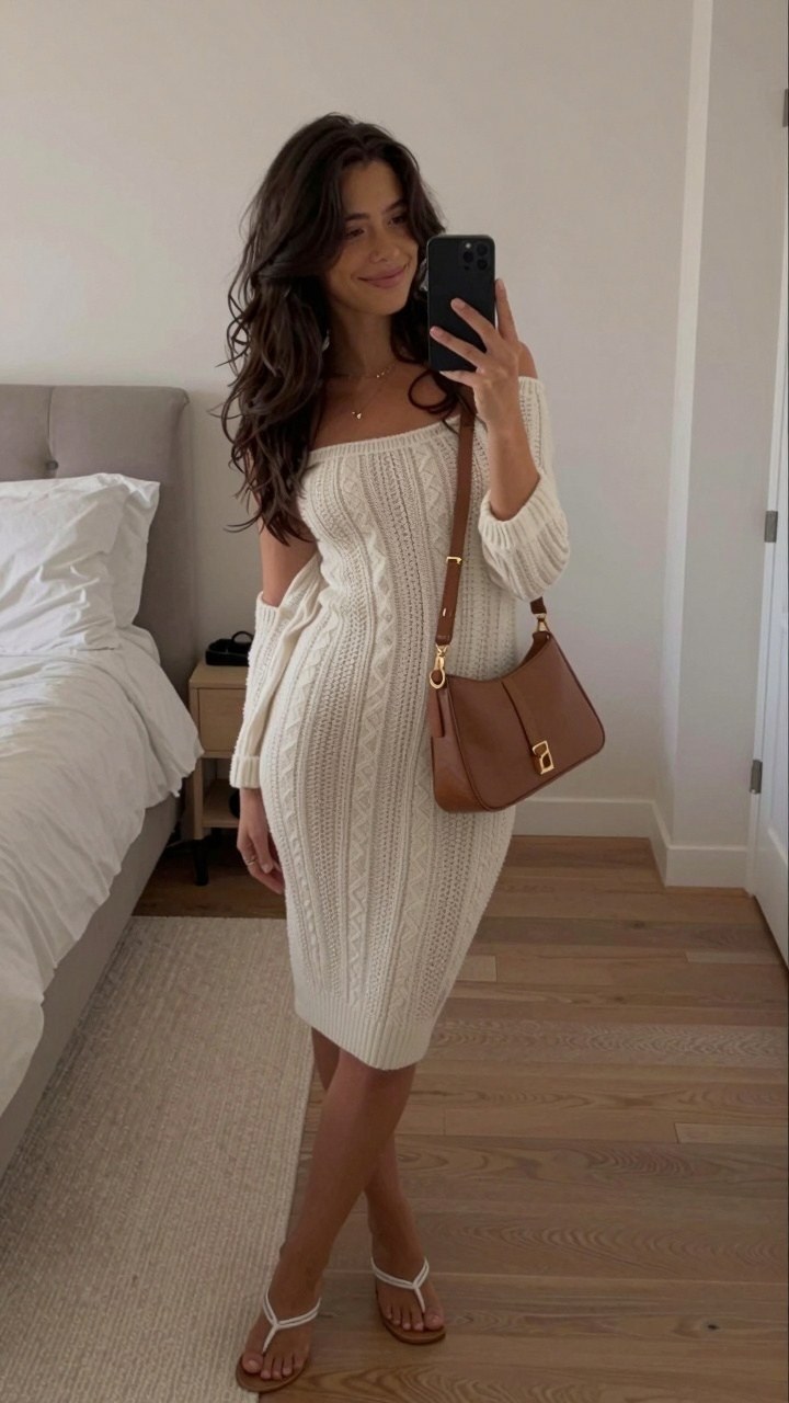 Choosing White Knit Sweater Dresses for Evening Wear