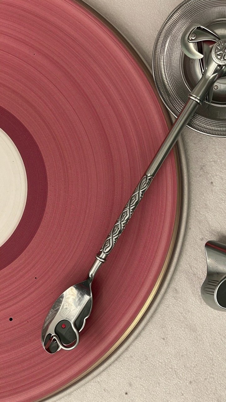 Styling Vinyl Record Wallpapers with Deep Crimson Tones