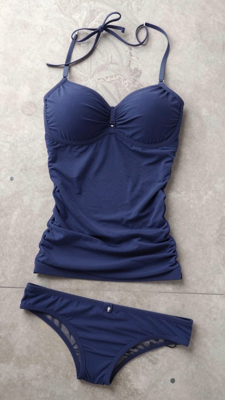 Staying Covered With a Supportive Halter Tankini
