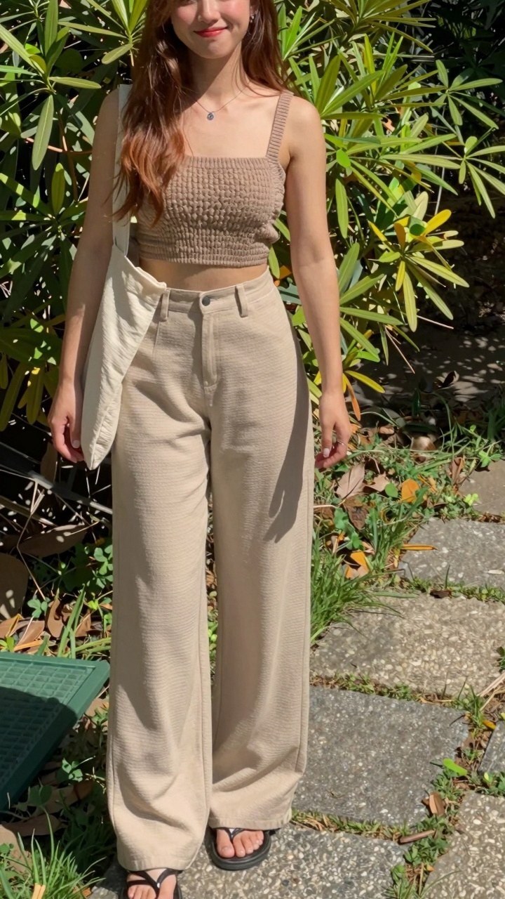 Pairing Knit Tops With Lightweight Trousers
