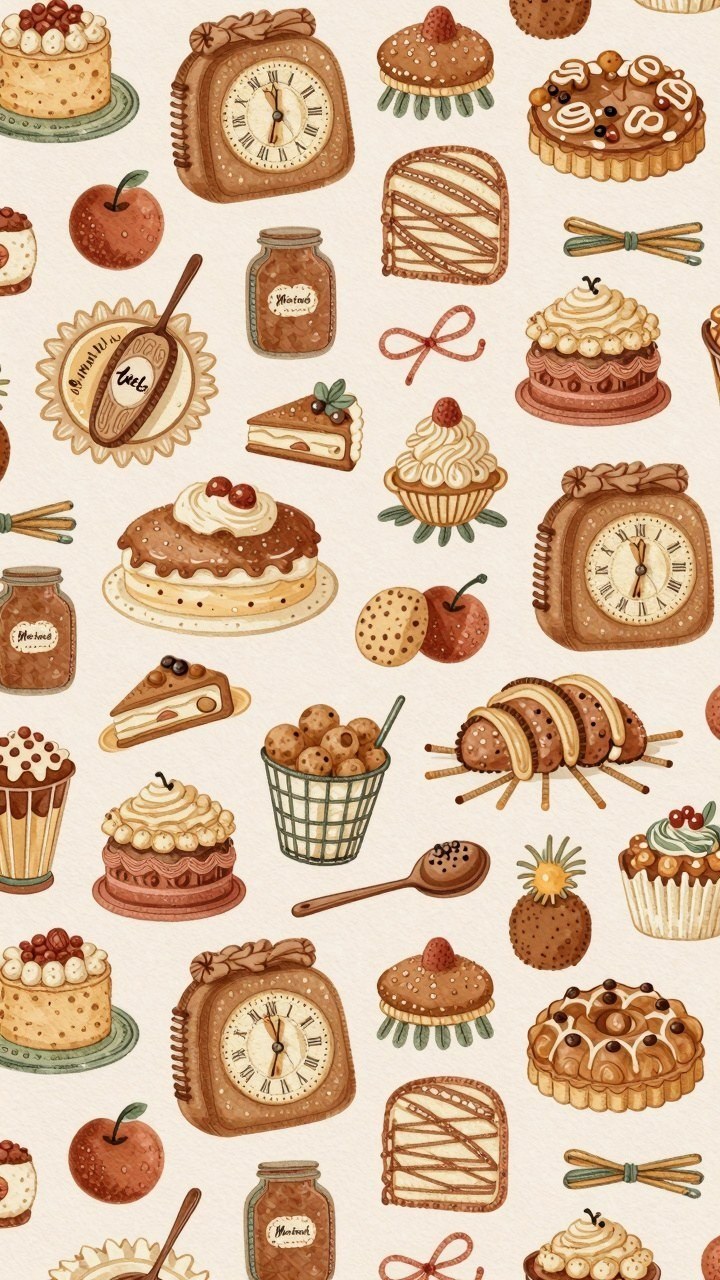 Cozy Bakery Motif Wallpaper Celebrating Small Town Diners