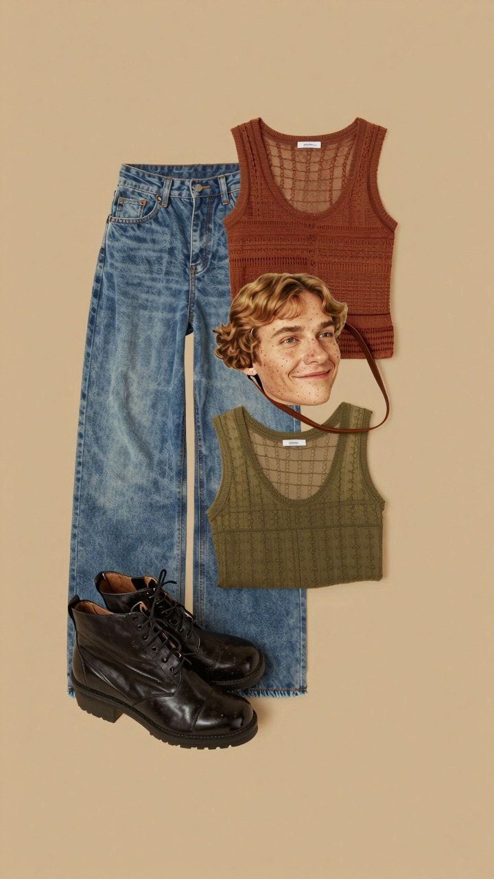 Layering Knits and Denim for European Street Walking