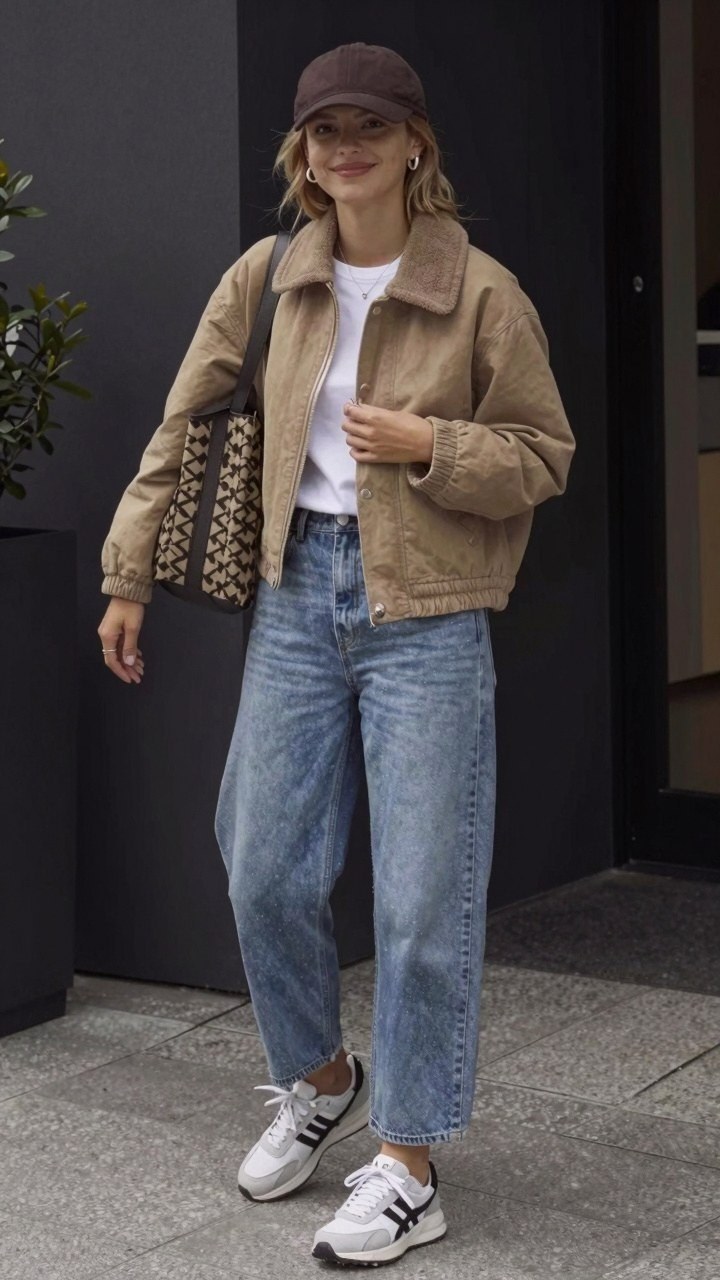 Pairing Utility Outerwear With Relaxed Denim