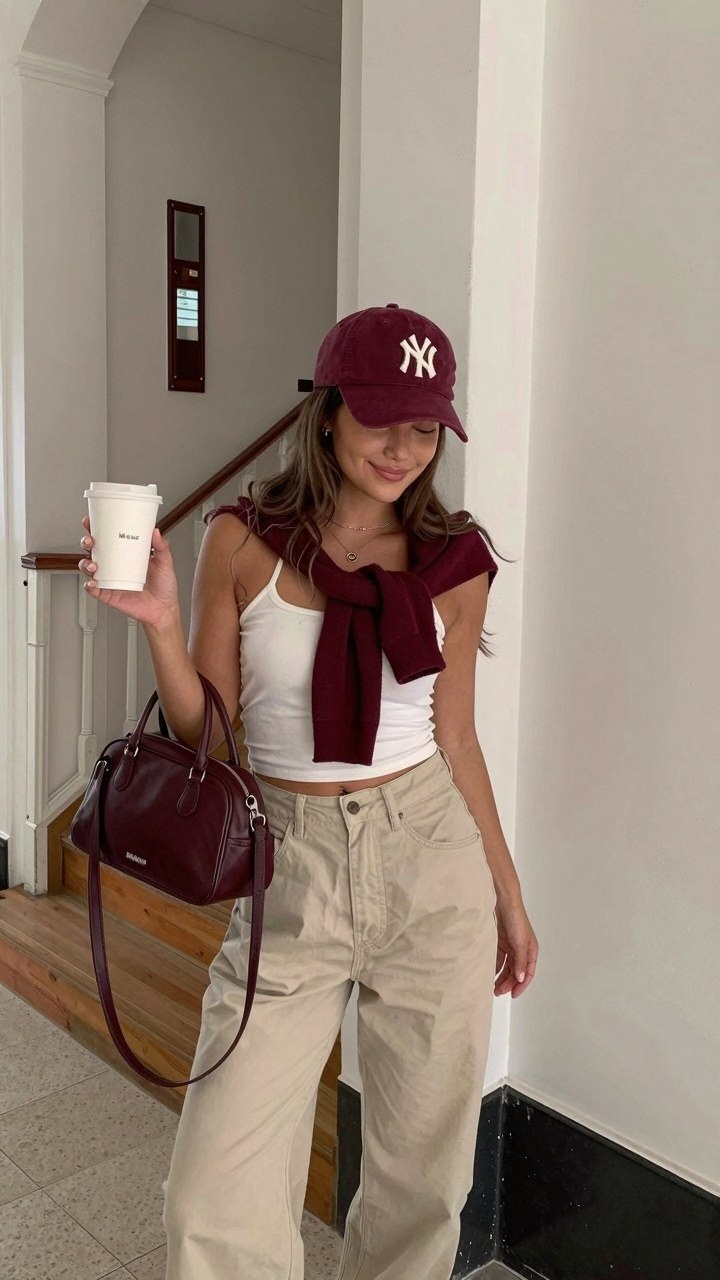Layering a Knit Sweater Over Your Shoulders with a Trench
