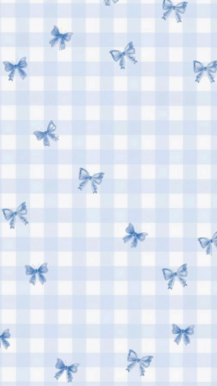 Charming Gingham and Butterfly Holiday Phone Wallpapers
