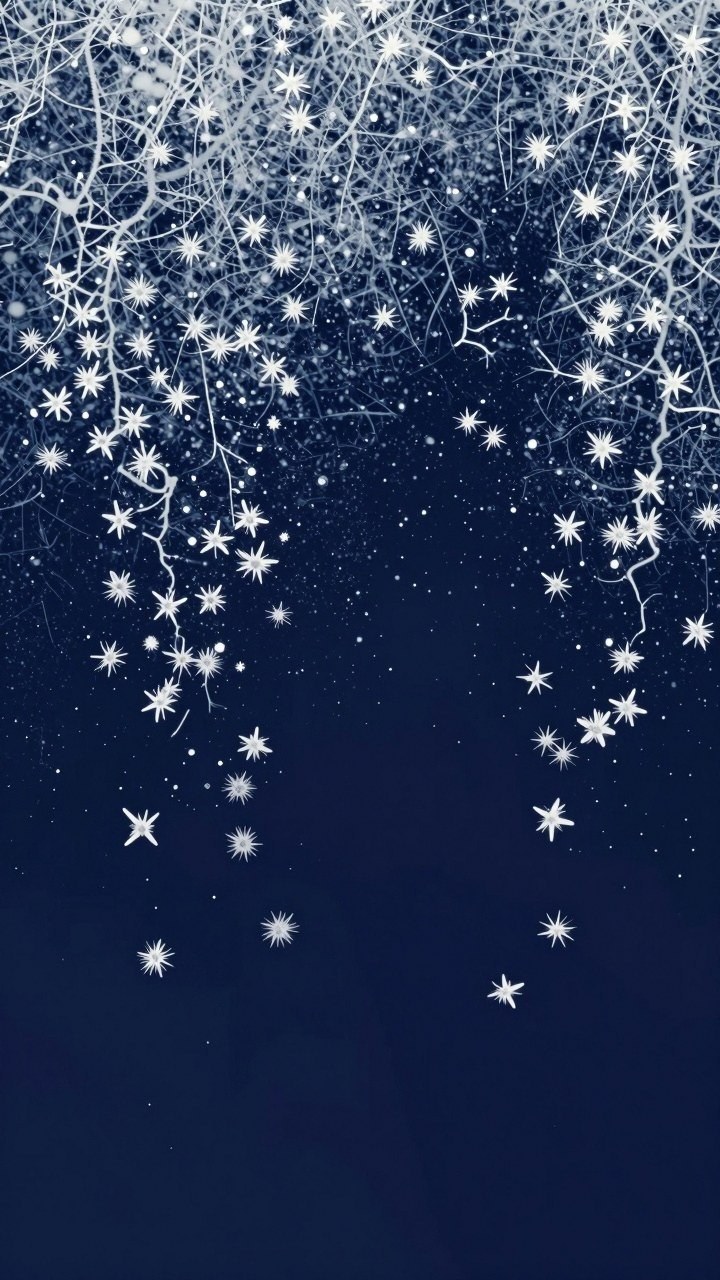 Twinkling Starlit Night Winter Phone Screensavers
