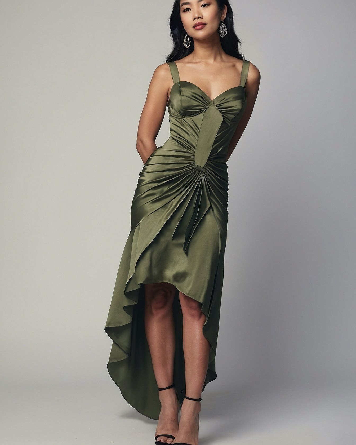 Draped Bodice with Sculptural Pleats
