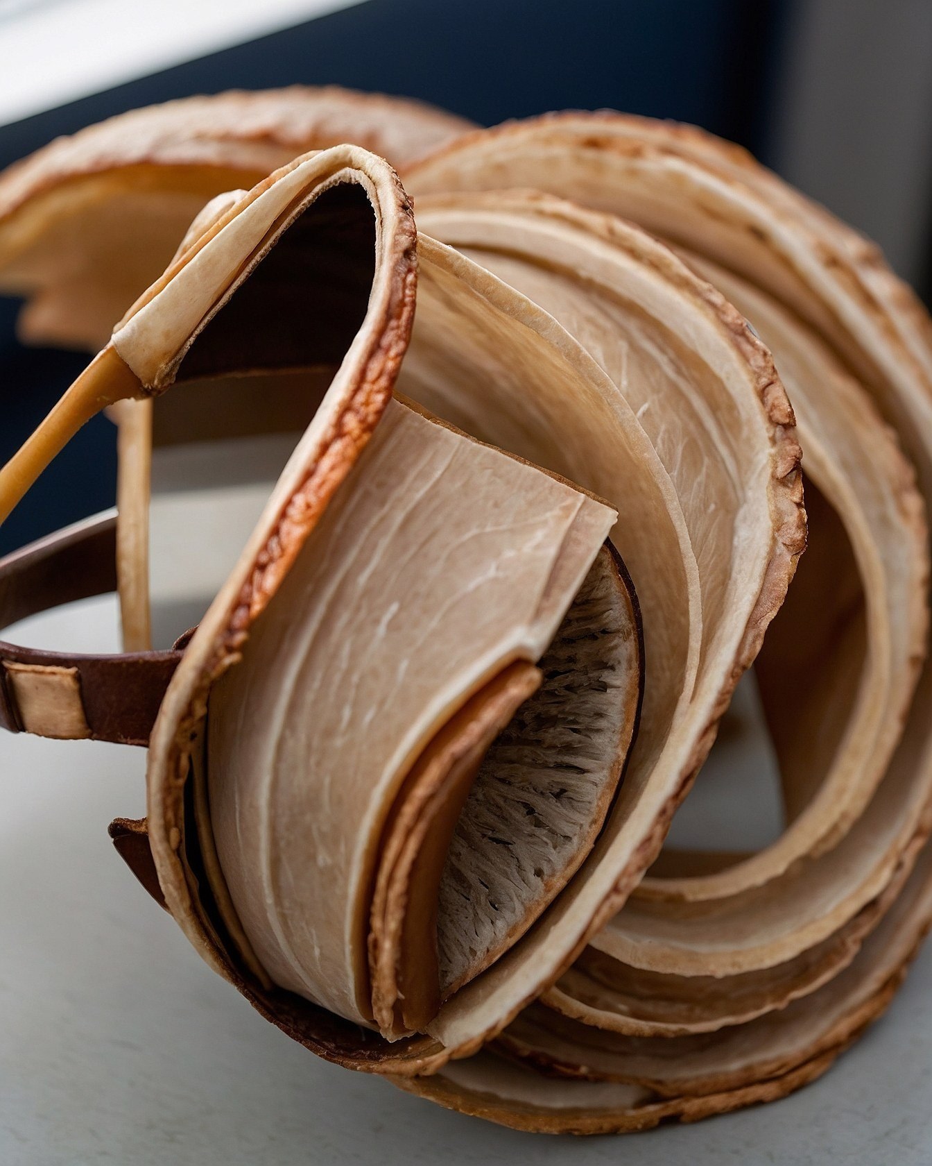 The intricate cuts on the sausage casing
