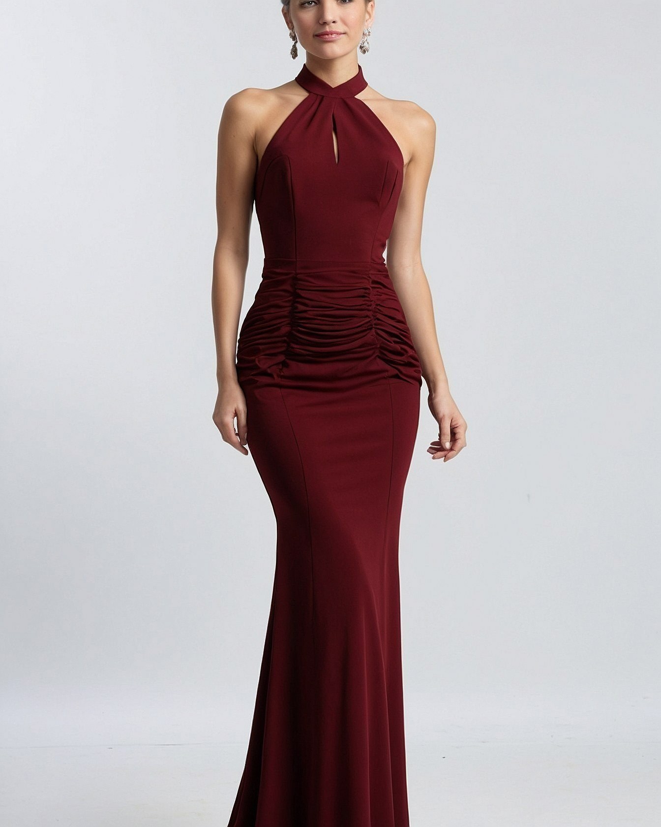 Keyhole Neckline and Cinched Waist Detail