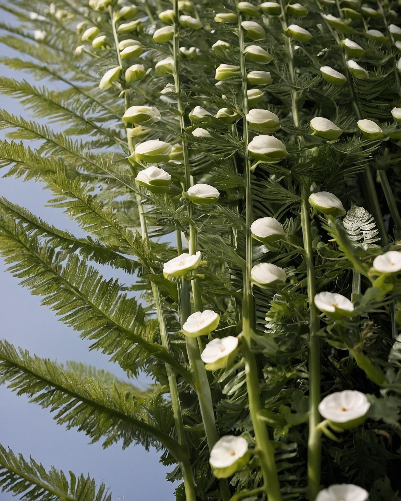 Unfurling Petals Against a Soft Sky
