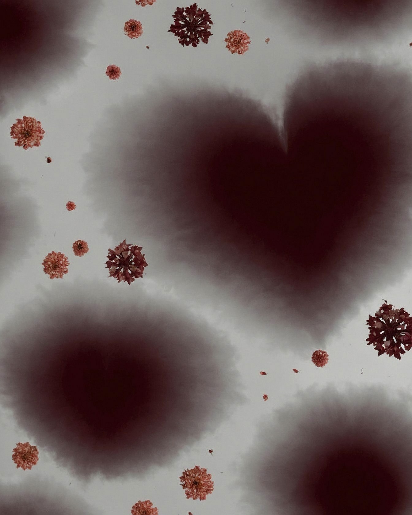 Ink Blooms and Blurred Hearts Ascend