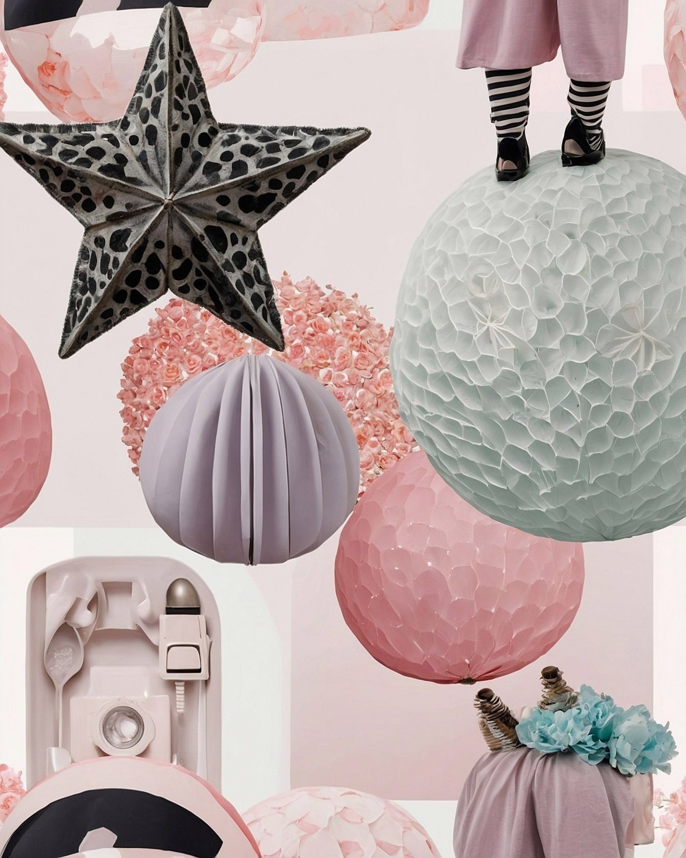 A Star-Shaped Ornament and Striped Socks