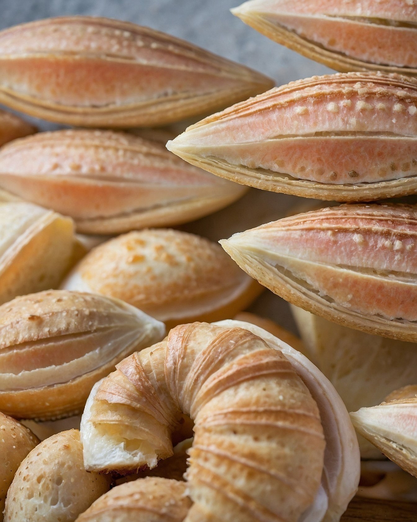 Golden Bakes and Pastry Layers Up Close