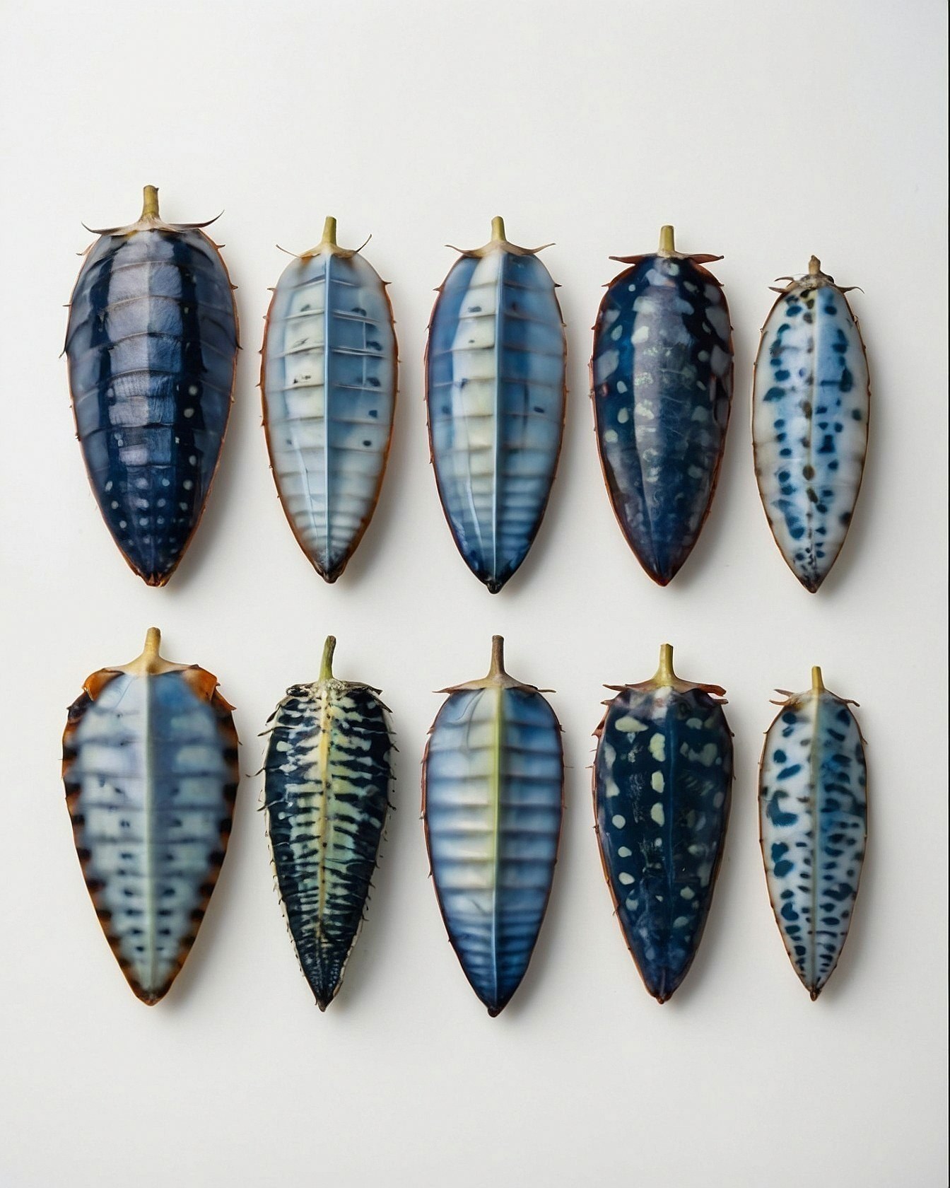 Curated Collection of Mirrored Leaf Forms