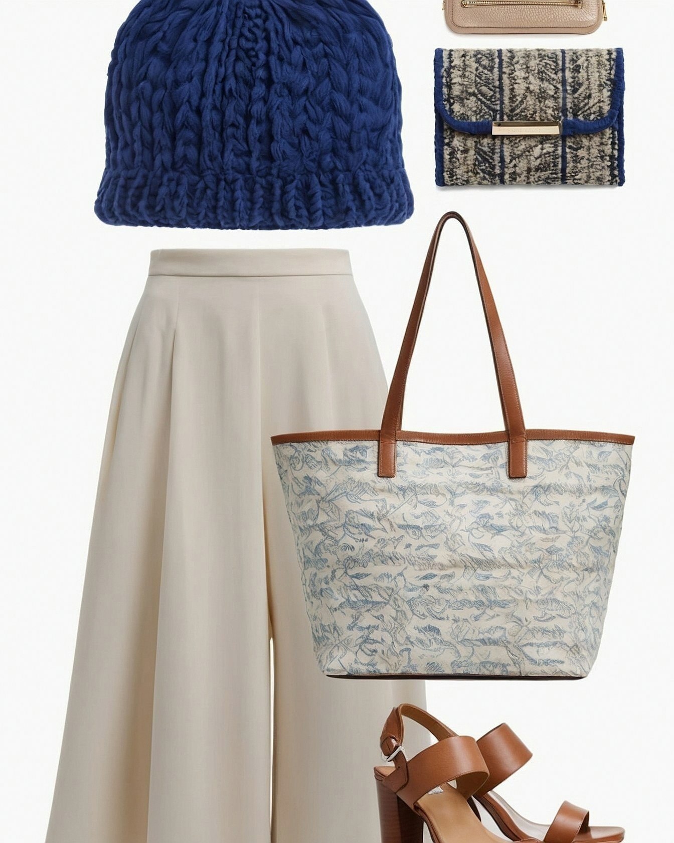 A knit beanie with braided texture