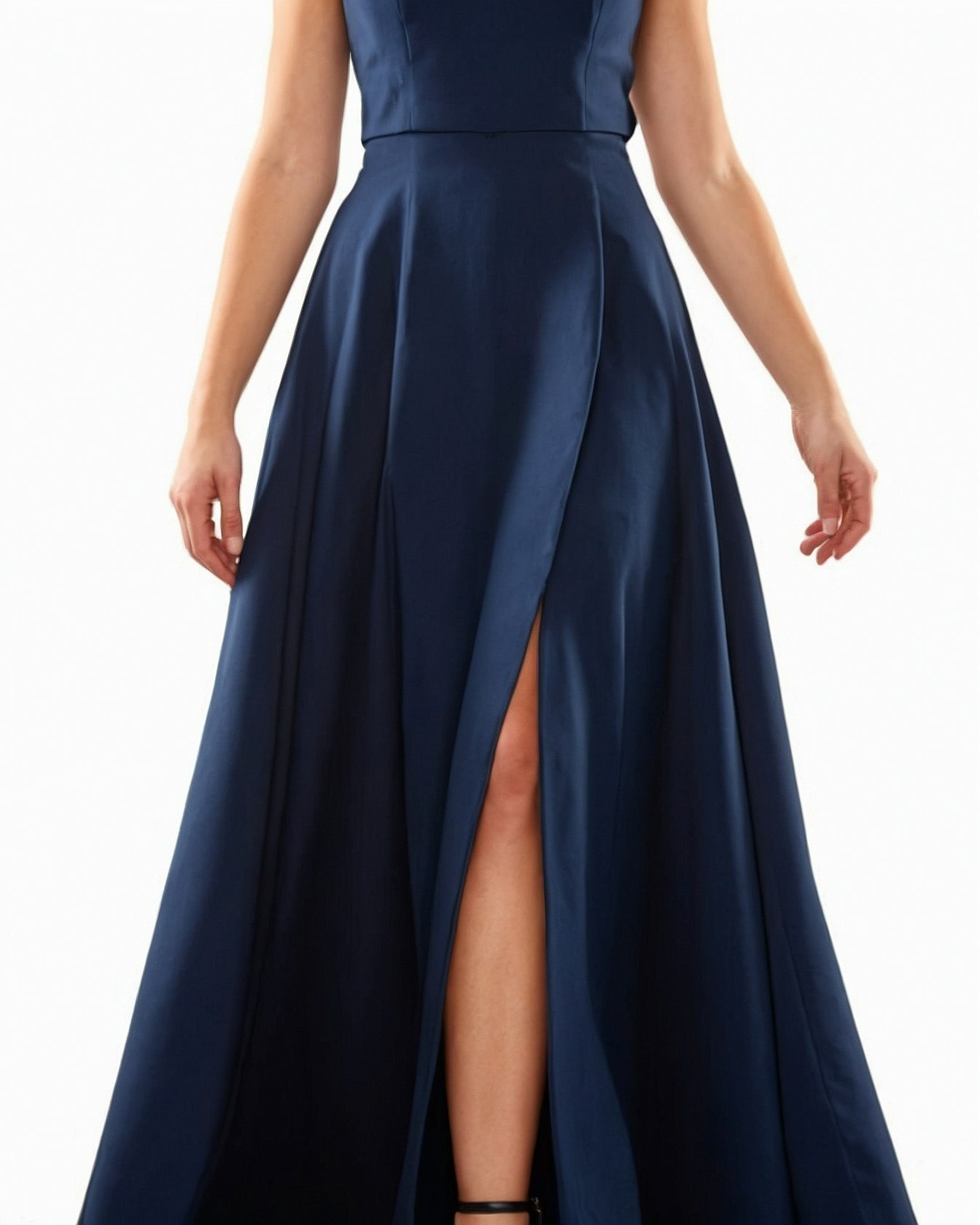 A Smooth Skirt With A Dramatic High Slit