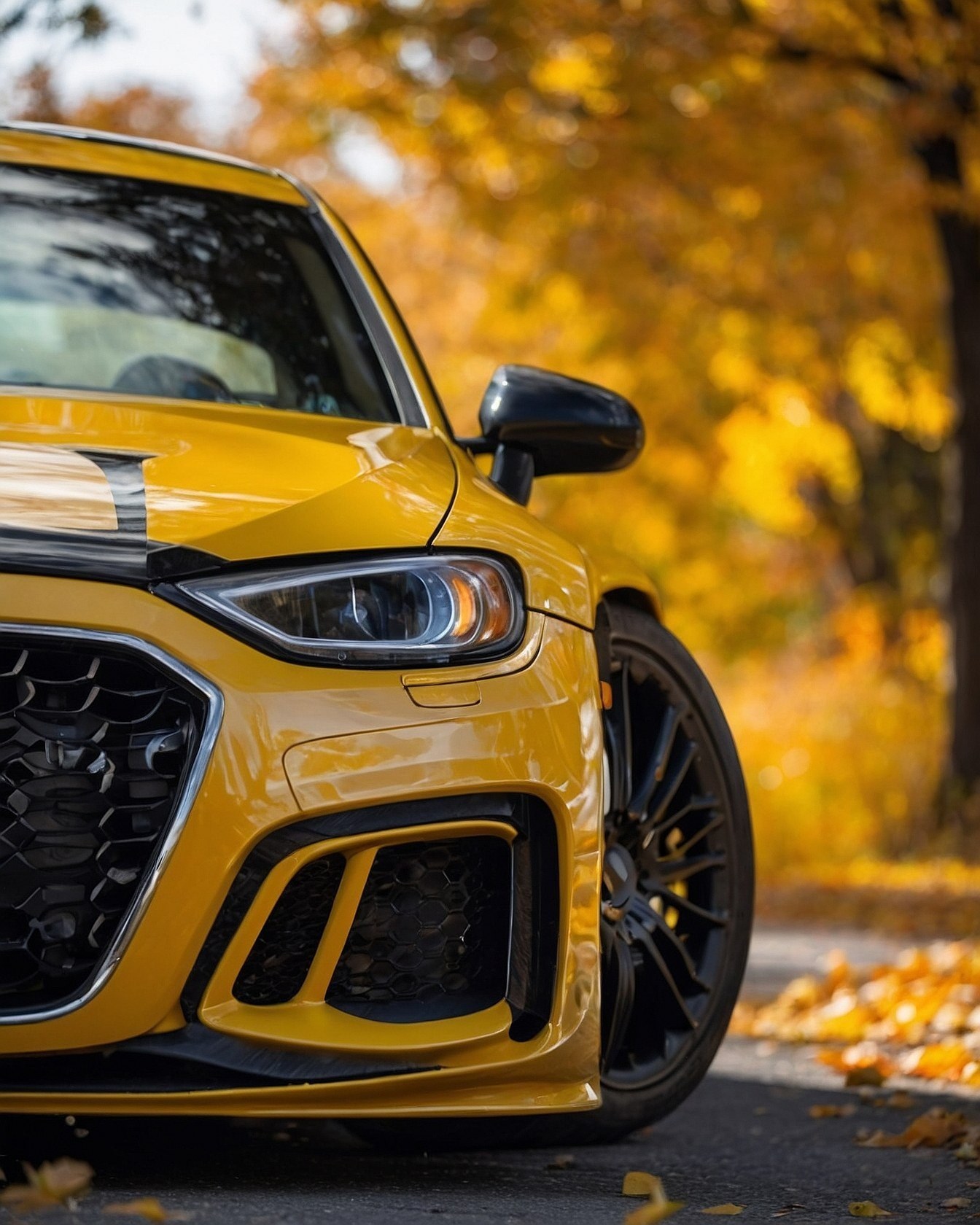 Bold Yellow Accent on Grille Details