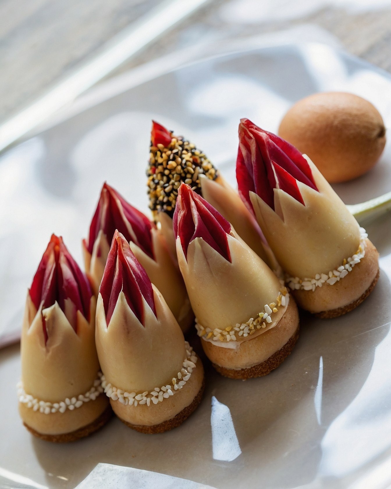 Artfully Plated Appetizers with Subtle Textures