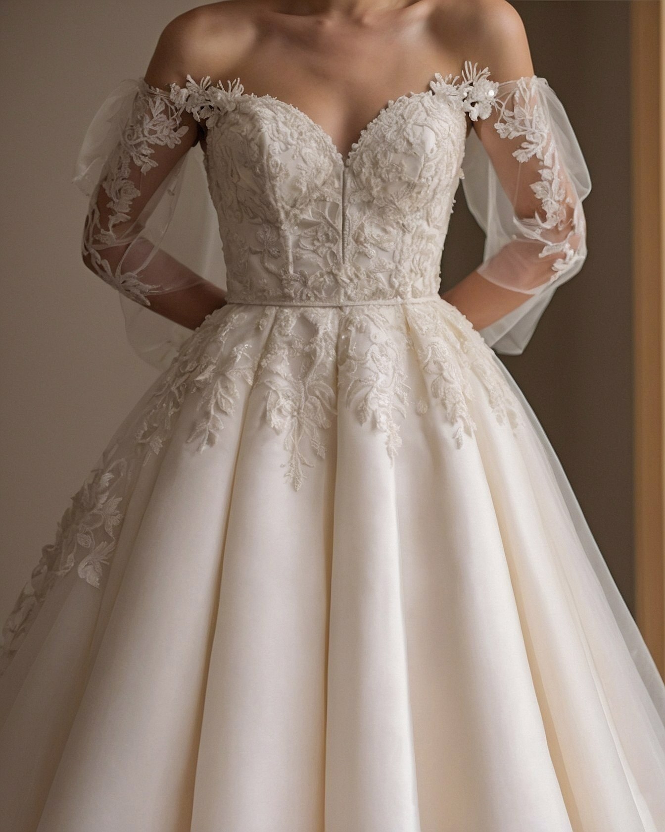 Off-the-Shoulder Sleeves With Intricate Lace