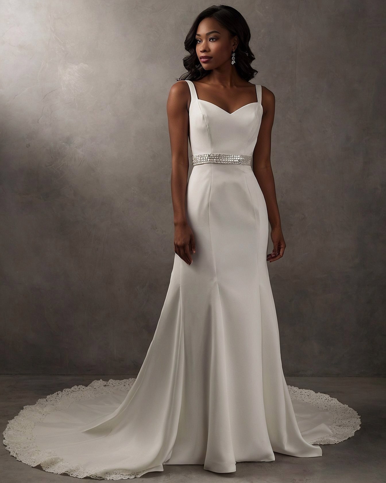 Sparkling Sash on a Fitted Silhouette