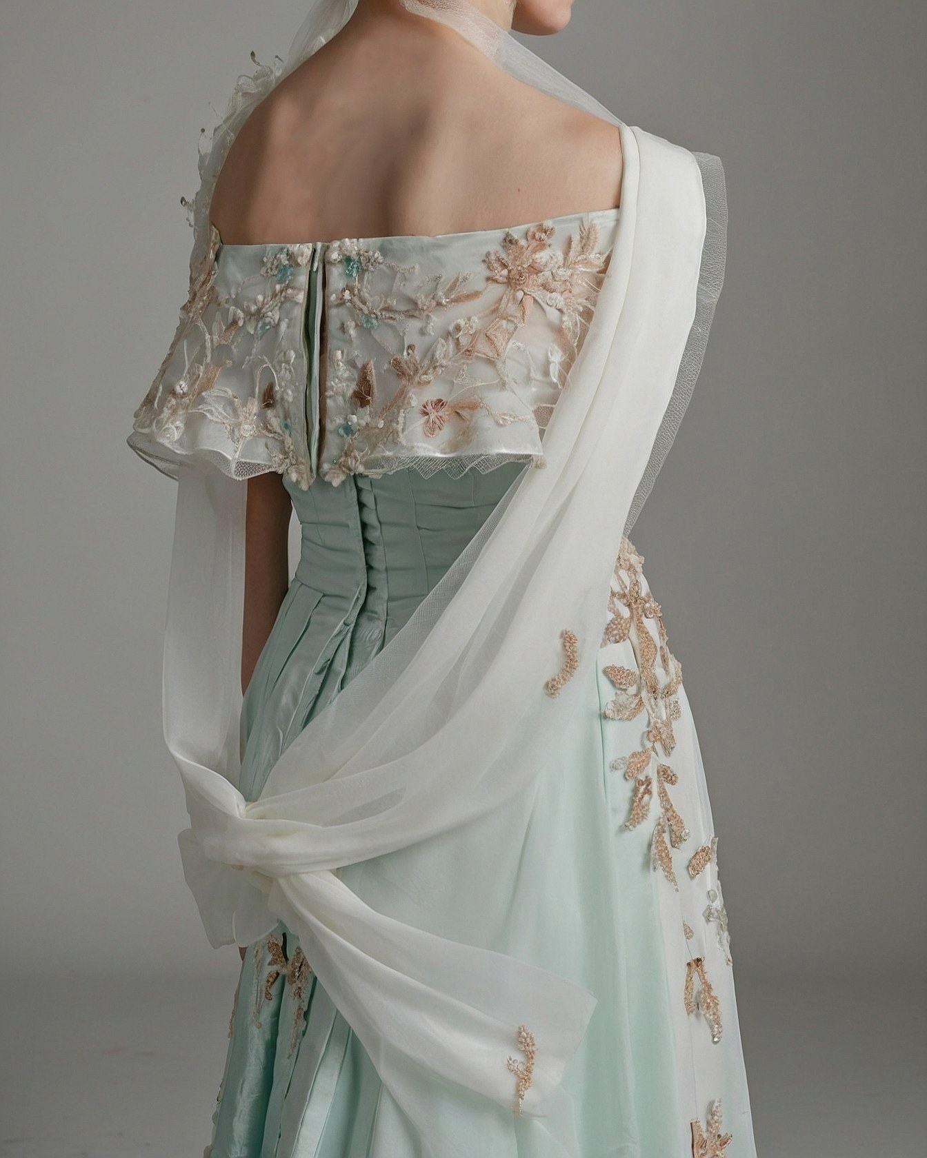 Intricate Embroidery and Corsetry Detail