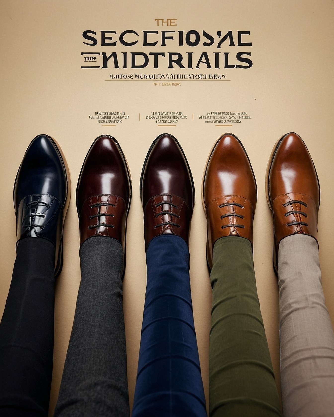 Crisp lacing detail on dress shoes