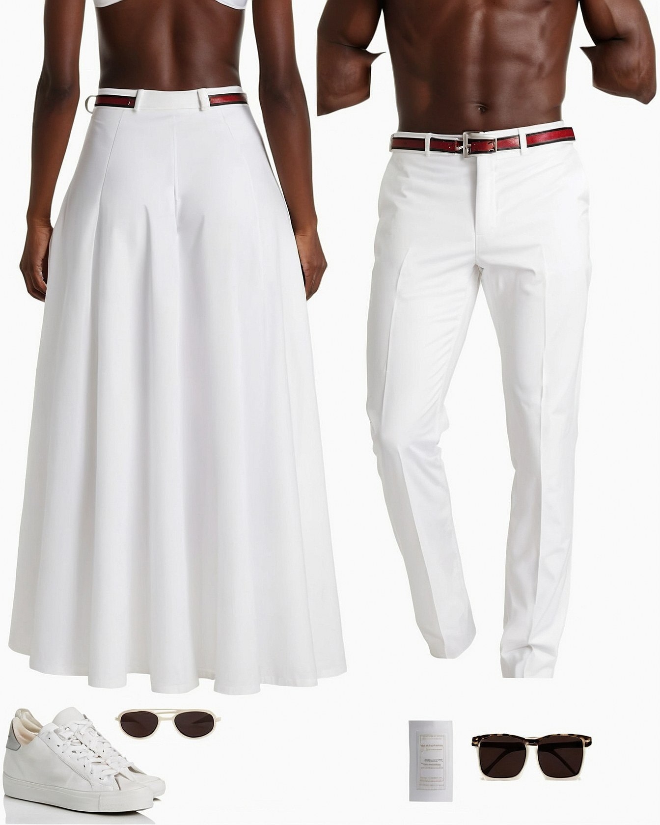 Sharp Pleats and Crisp White Trousers
