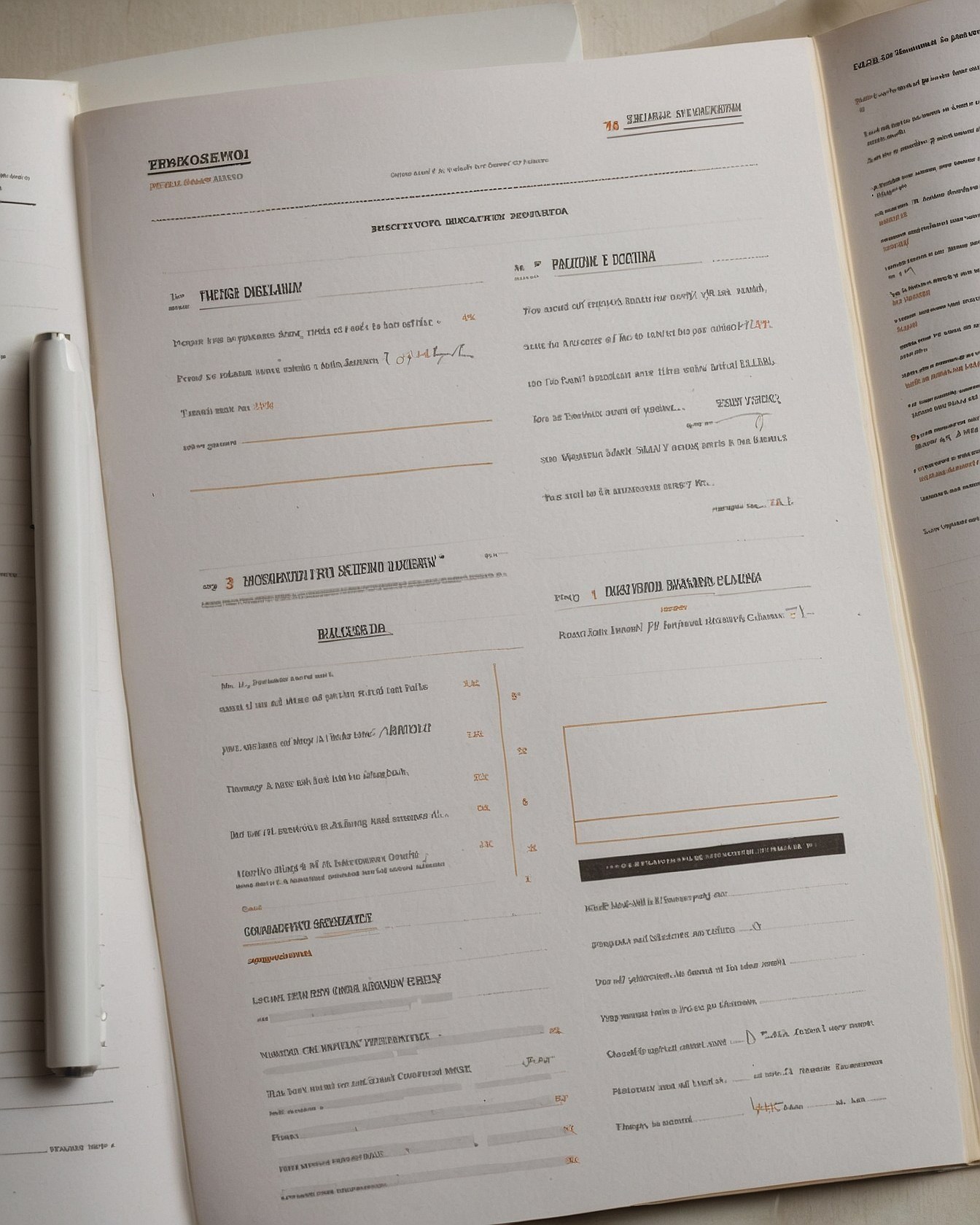 Minimalist Paper Layout With a White Pen