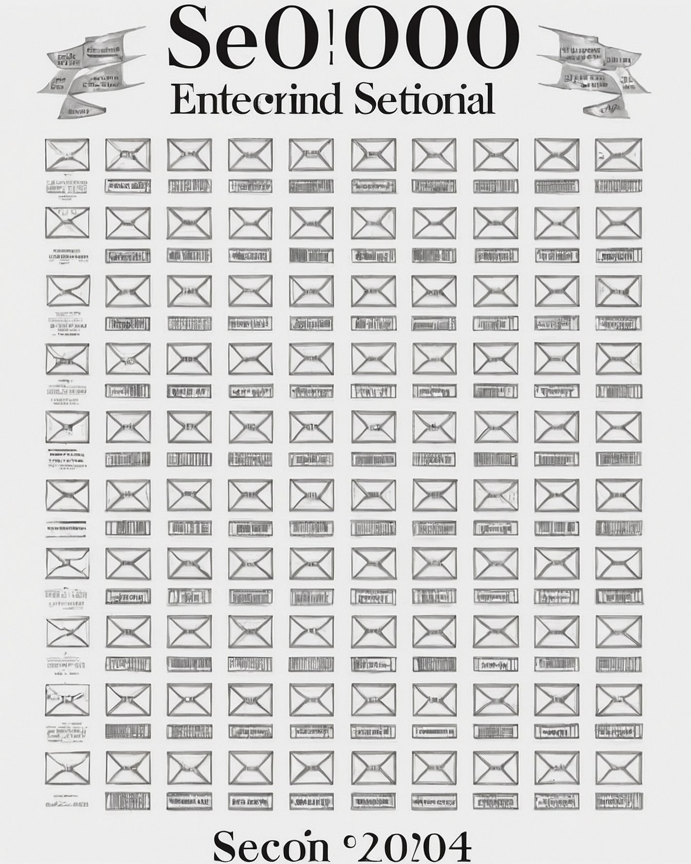 A Grid of Envelopes, Meticulously Organized
