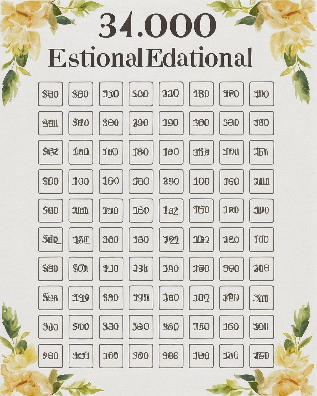 Close-Up on Aesthetically Pleasing Savings Squares