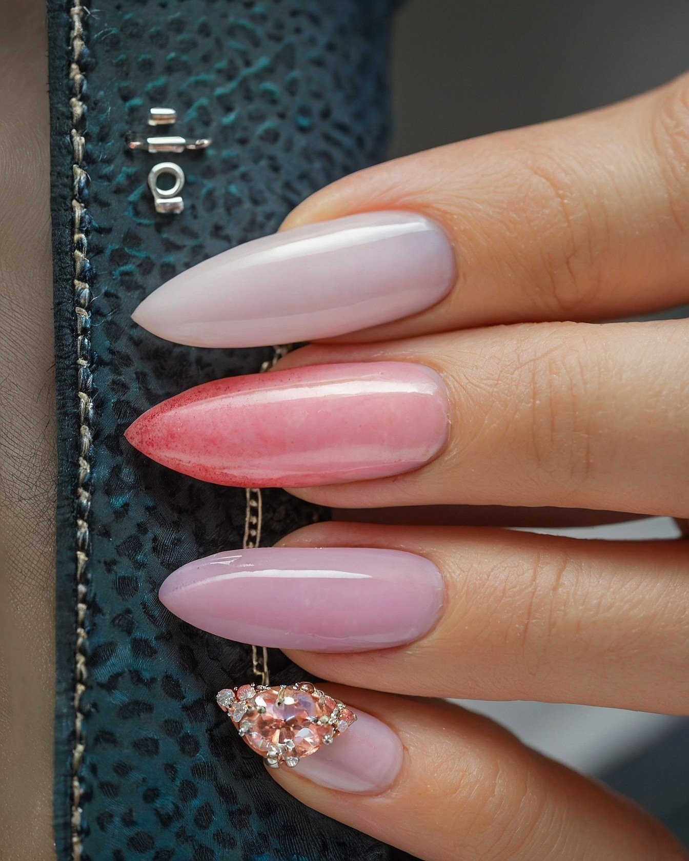 Choosing the Right Colorful Gradient for Almond Nails