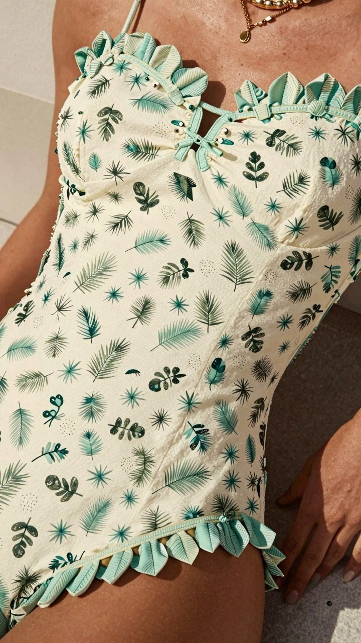 Choosing a Ruffled Palm Print One Piece
