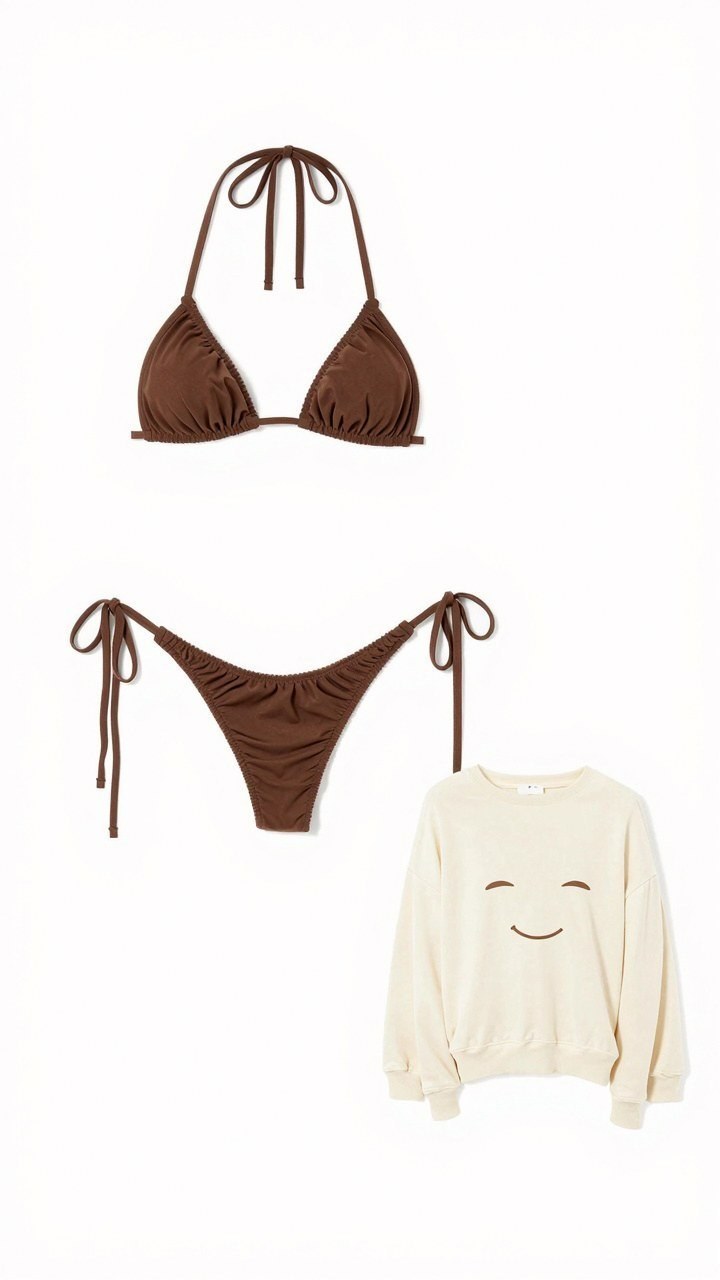 How to Choose a String Bikini and Casual Crewneck Set