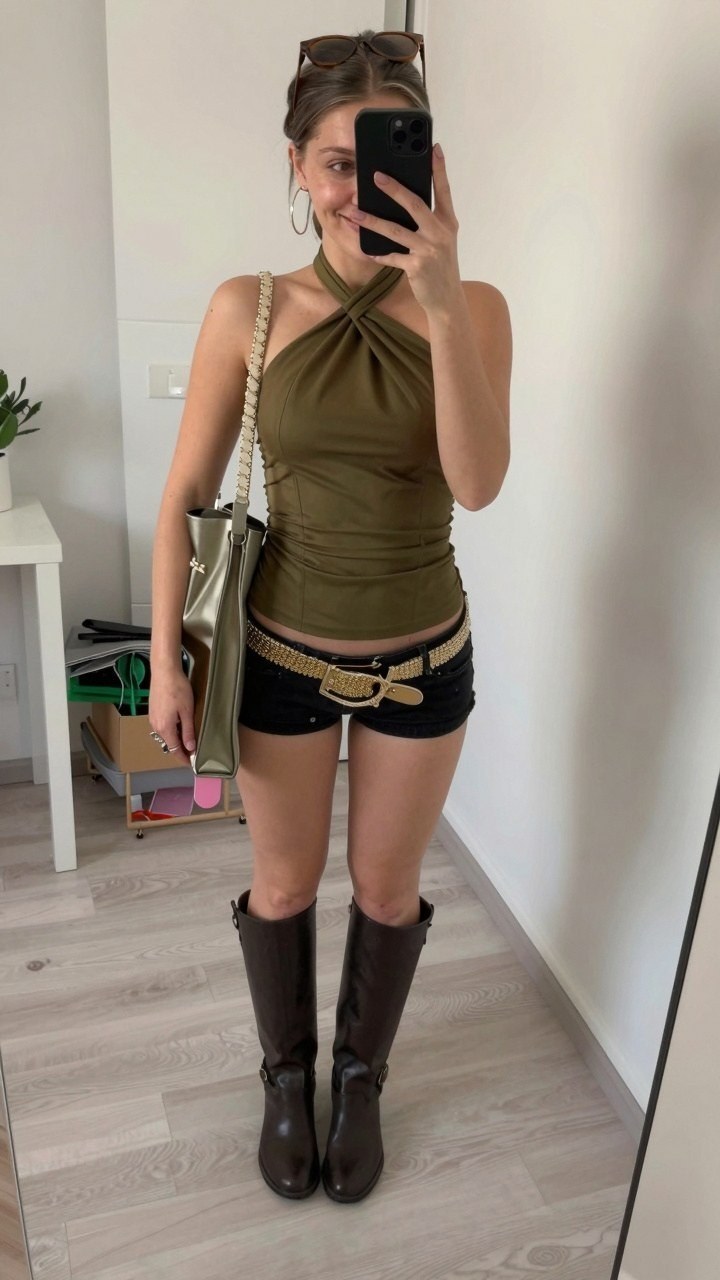 Selecting an Olive Green Halter Top for Casual Nights Out