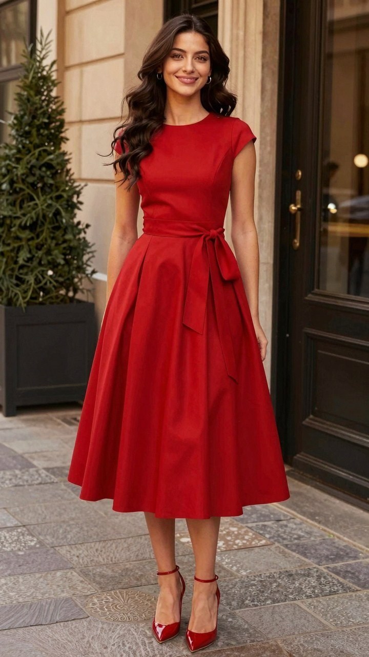 Choosing a Belted A-Line Maxi Dress for Balanced Proportions